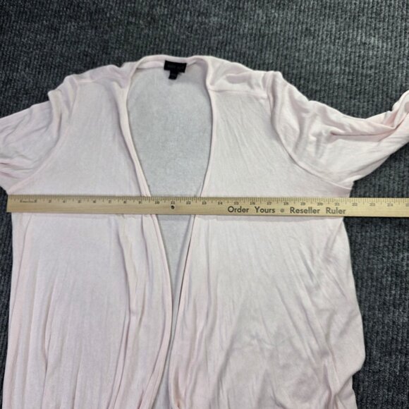 J Jill Cardigan Women M Light Pink Open Front Lightweight Sweater Office Casual - Picture 10 of 12